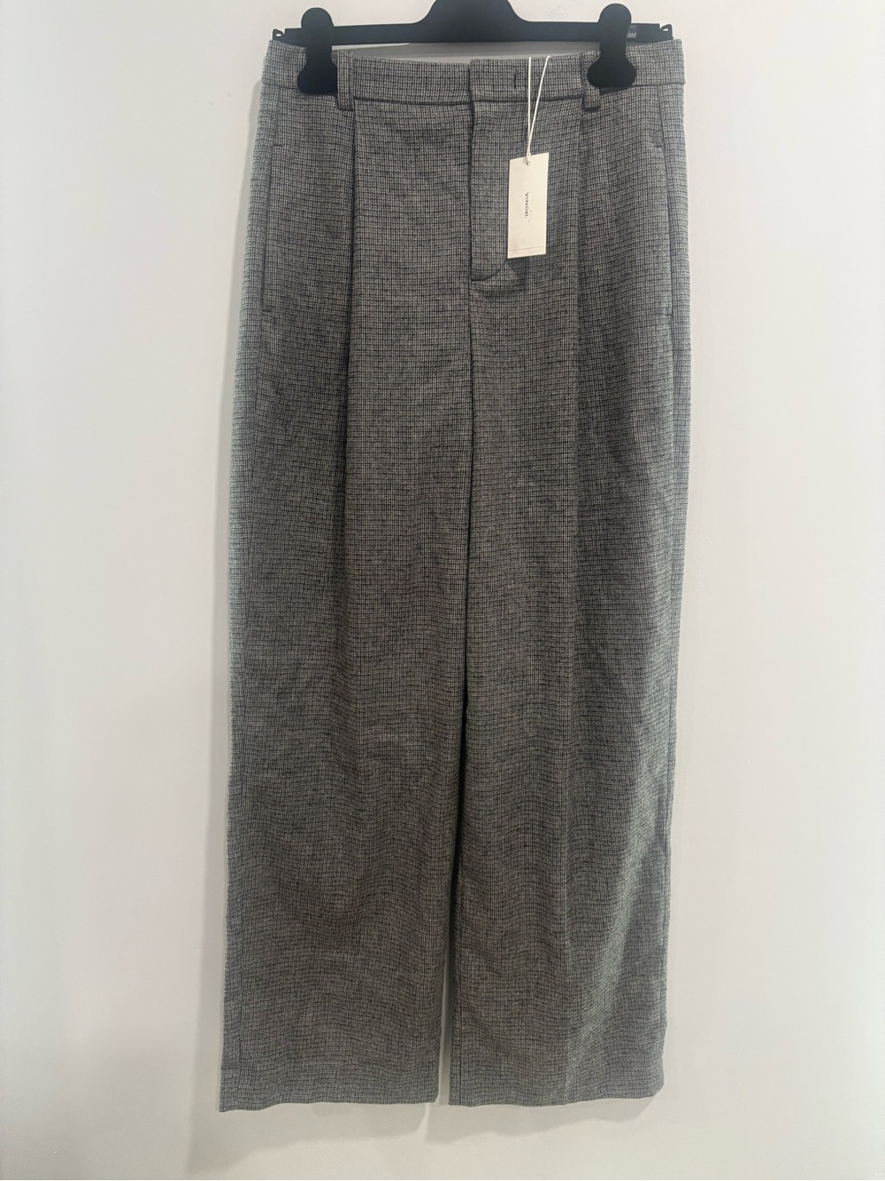 Roma Check Italian Wool-Blend High-Waist Trouser - Picture 5 of 9